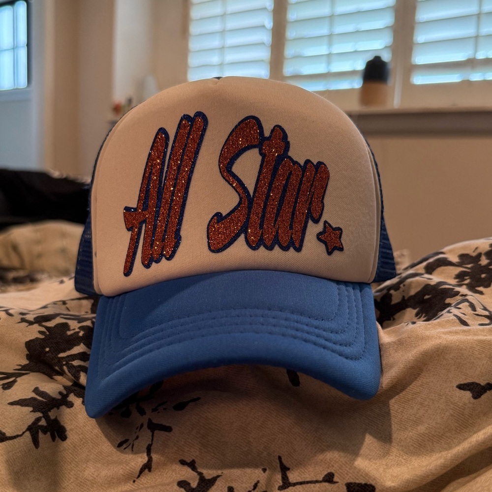 Blue and White 'All Star' Trucker Hat